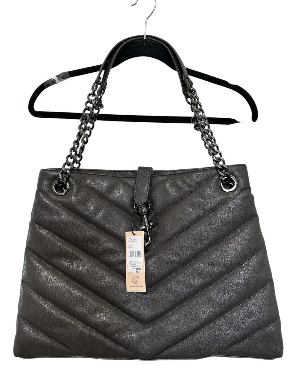 Rebecca Minkoff Edie Maxi Quilted Leather Tote Bag.